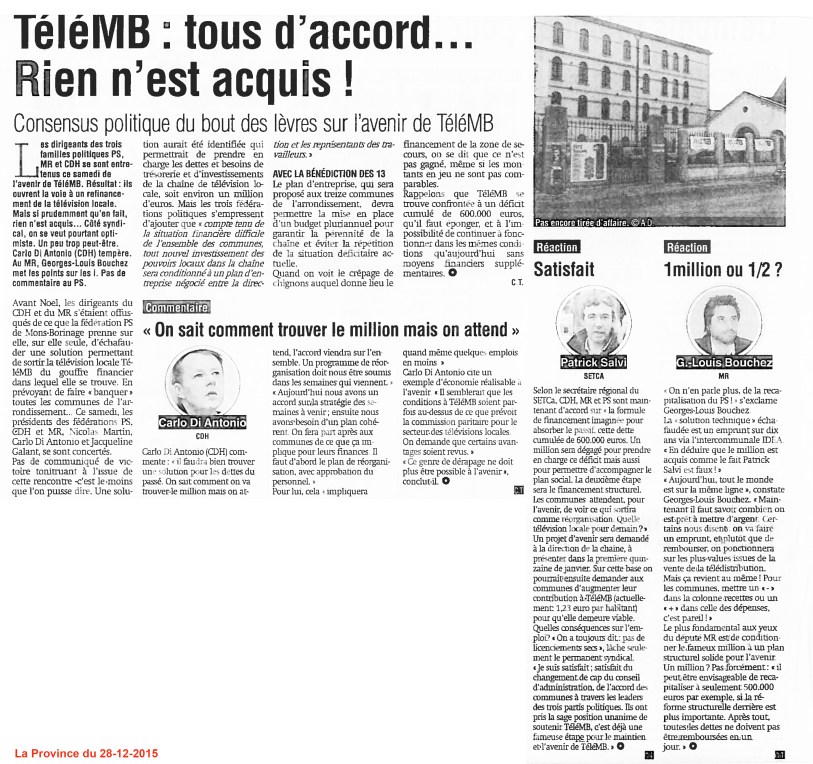 LaProvince-TéléMB 2015-12